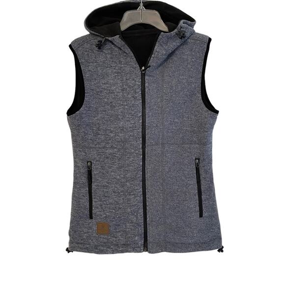 Little Donkey Andy Reversible Black Grey Fleece Vest XS‎ NWT - Picture 12 of 13
